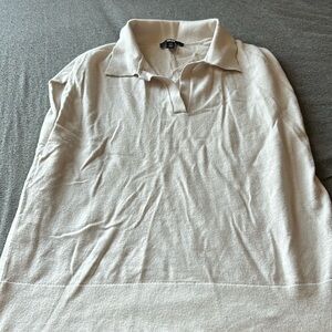 DKNY sleeveless creme light sweater